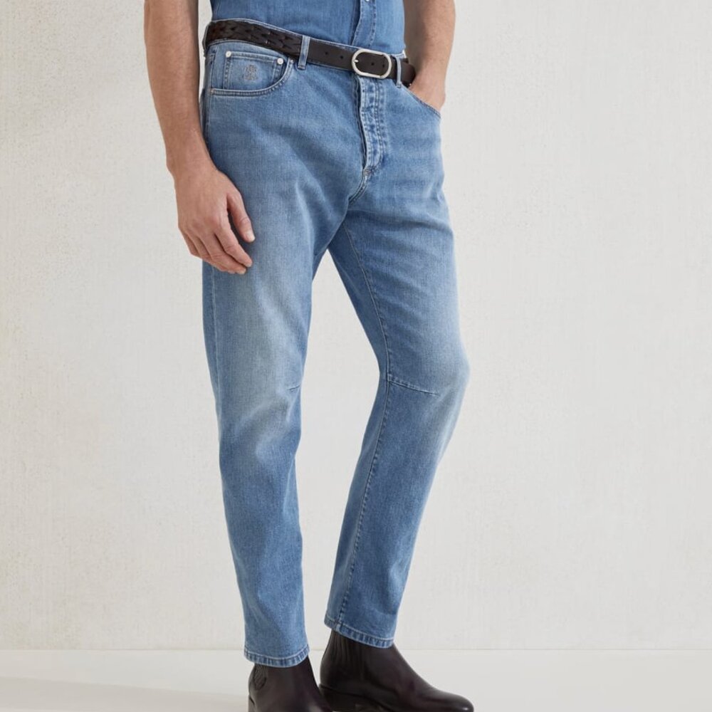NWT - Brunello Cucinelli Comfort Cotton Denim Leisure Fit Five-pocket Jeans
